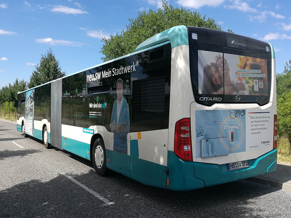 Mercedes Citaro III der Neubrandenburger Verkehrsbetriebe in Neubrandenburg.