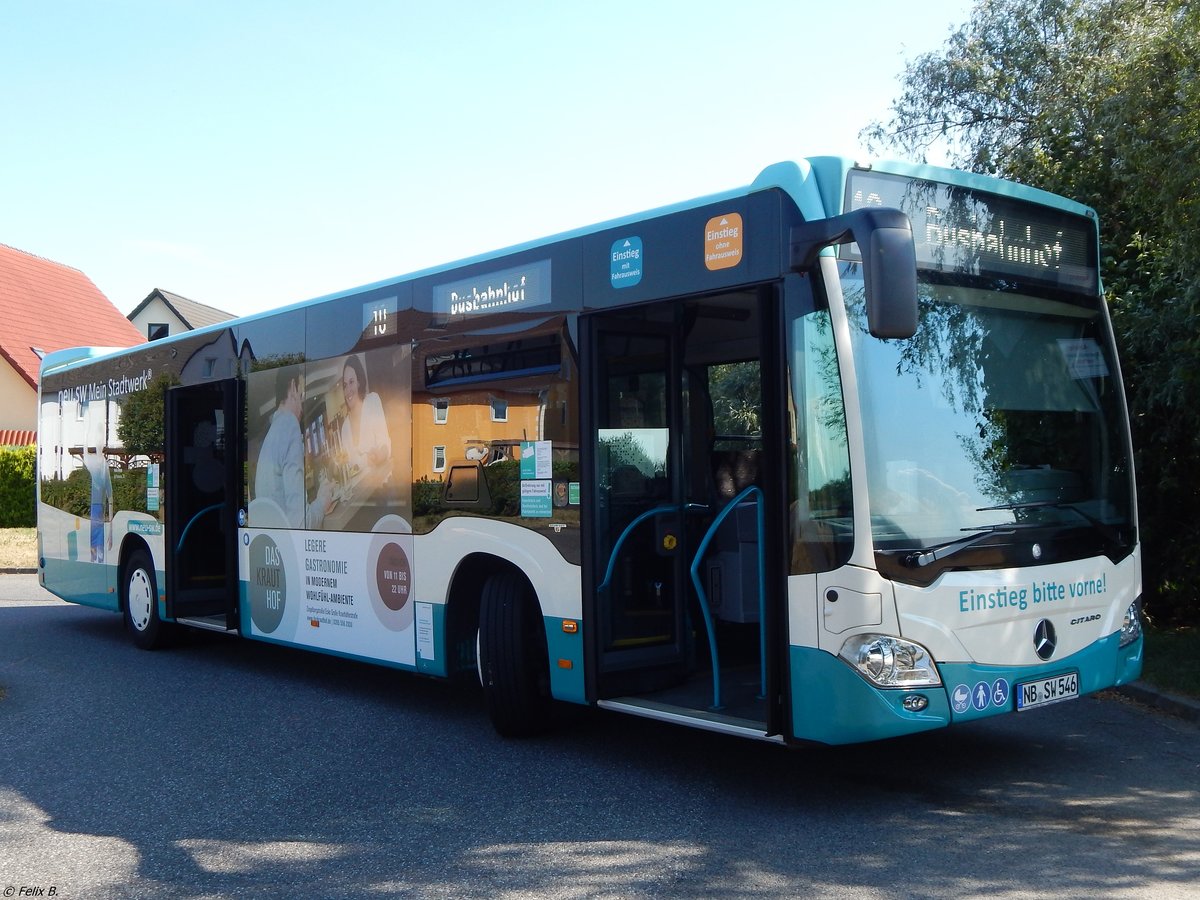 Mercedes Citaro III der Neubrandenburger Verkehrsbetriebe in Neubrandenburg.