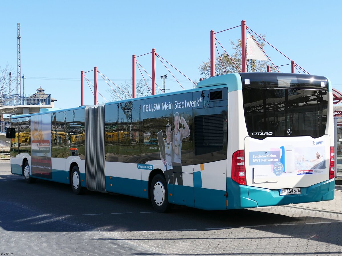 Mercedes Citaro III der Neubrandenburger Verkehrsbetriebe in Neubrandenburg.