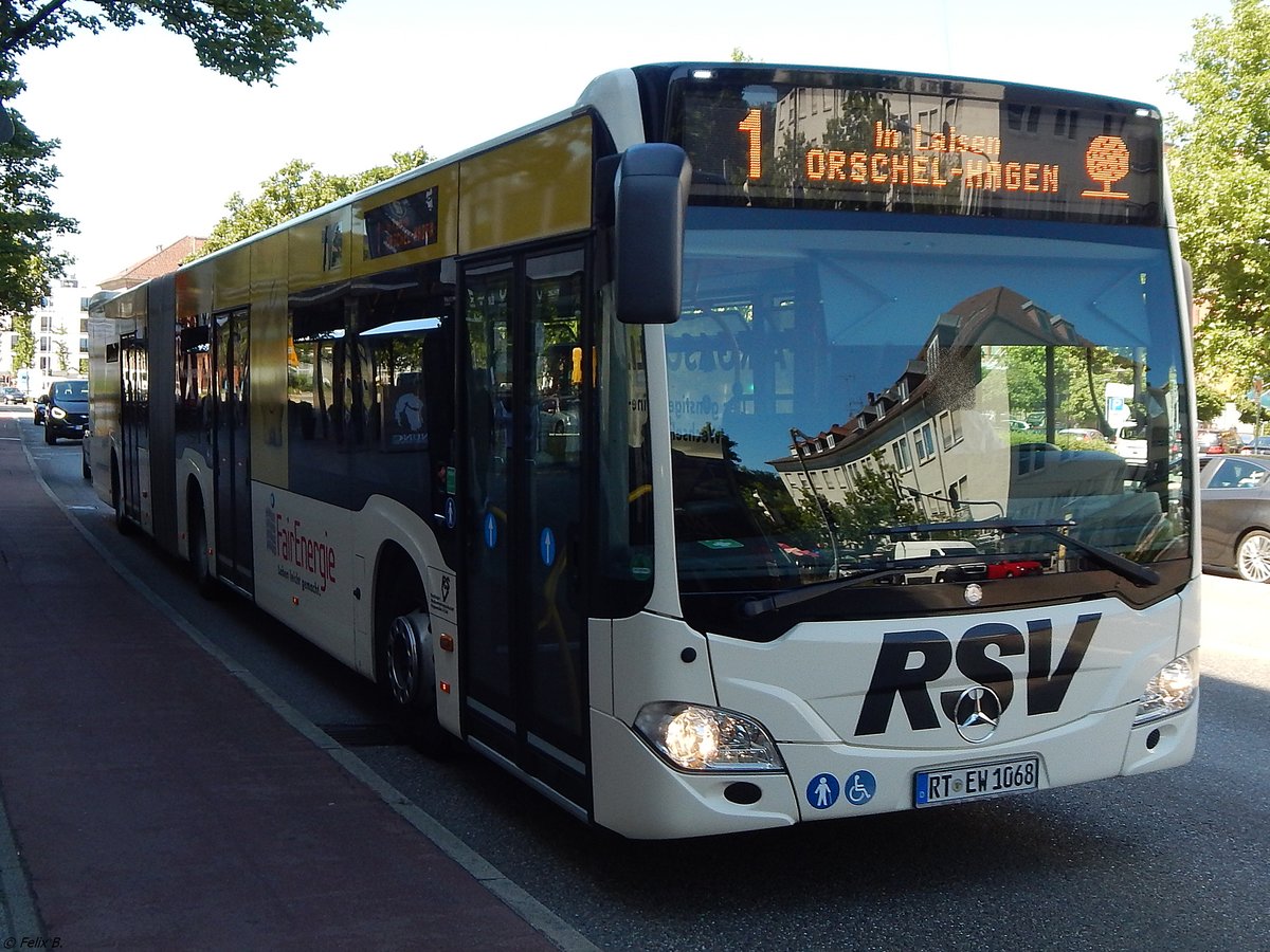 Mercedes Citaro III der Reutlinger Stadtverkehrsgesellschaft in Reutlingen.