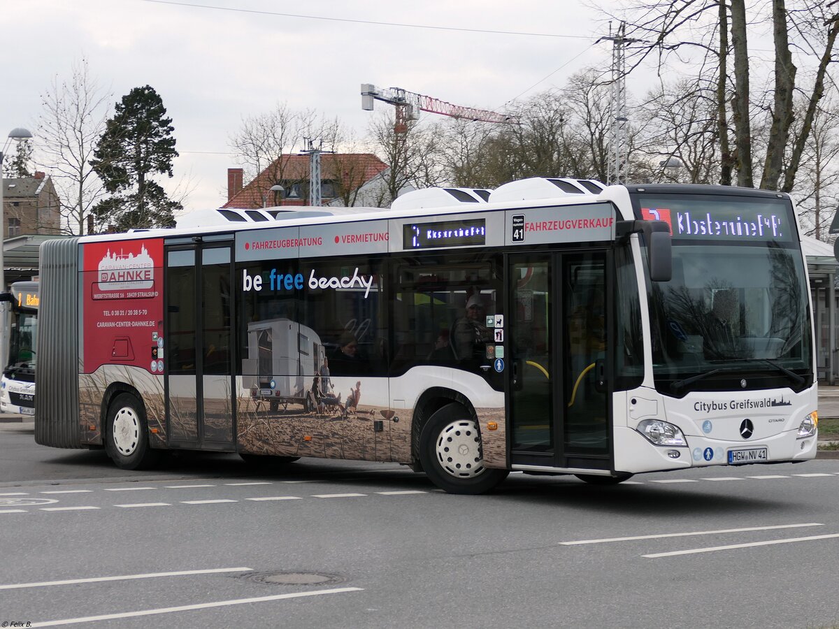 Mercedes Citaro III der Stadtwerke Greifswald in Greifswald.