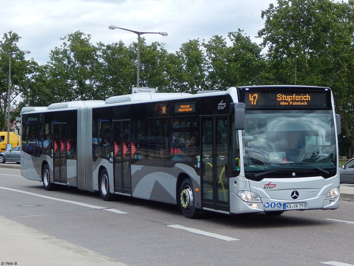 Mercedes Citaro III der Verkehrsbetriebe Karlsruhe in Karlsuhe.