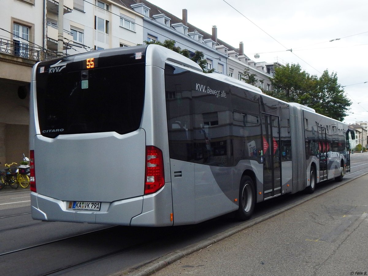 Mercedes Citaro III der Verkehrsbetriebe Karlsruhe in Karlsuhe.