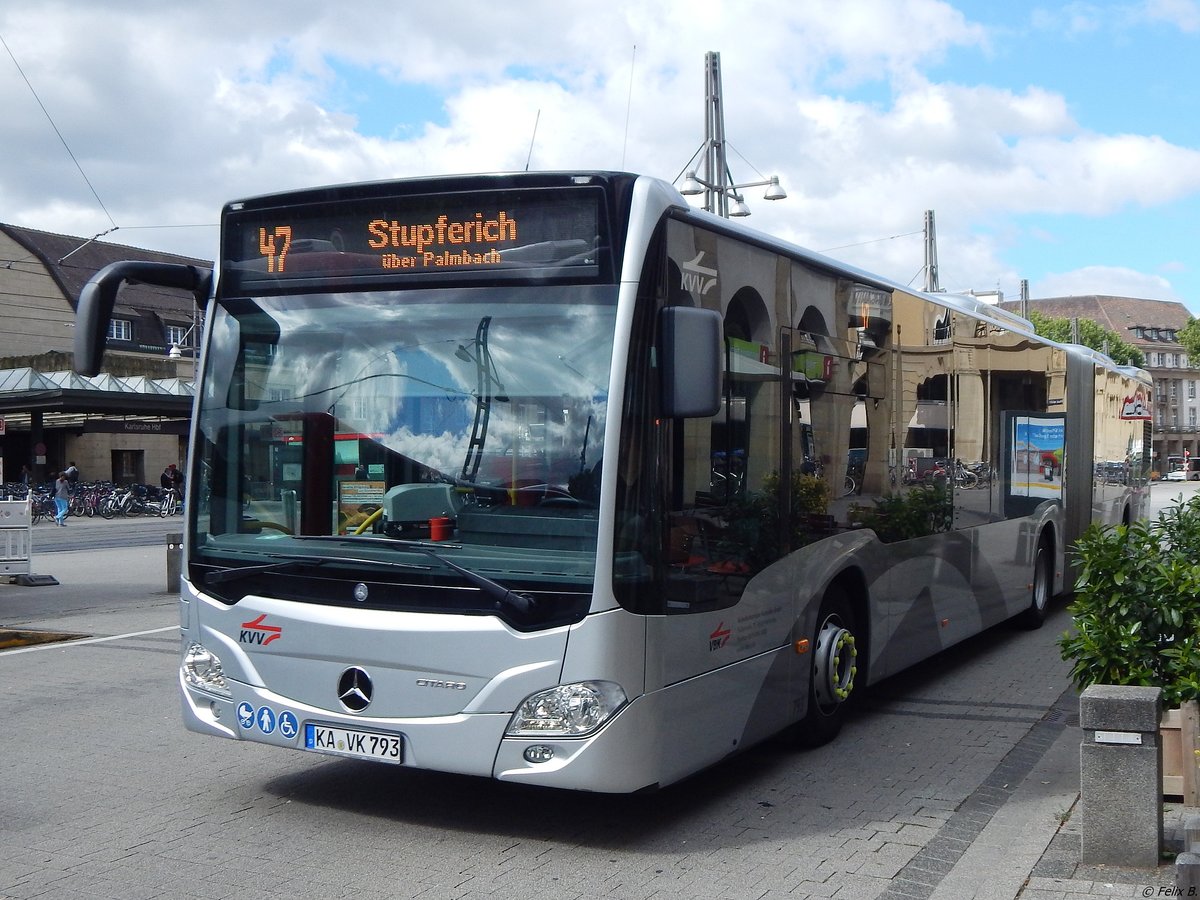 Mercedes Citaro III der Verkehrsbetriebe Karlsruhe in Karlsuhe.