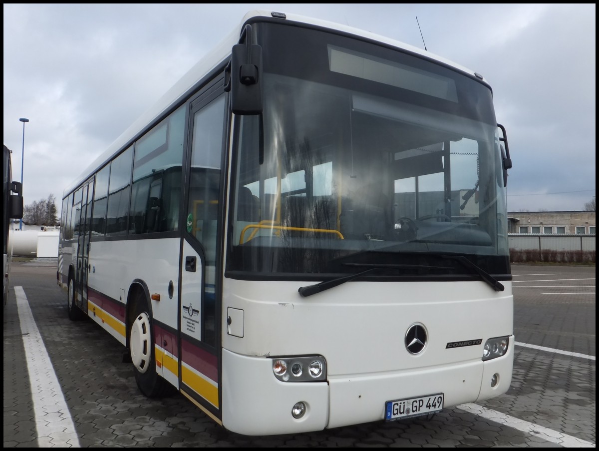 Mercedes Conecto der Omnibusverkehrsgesellschaft Gstrow (OVG) in Rostock.