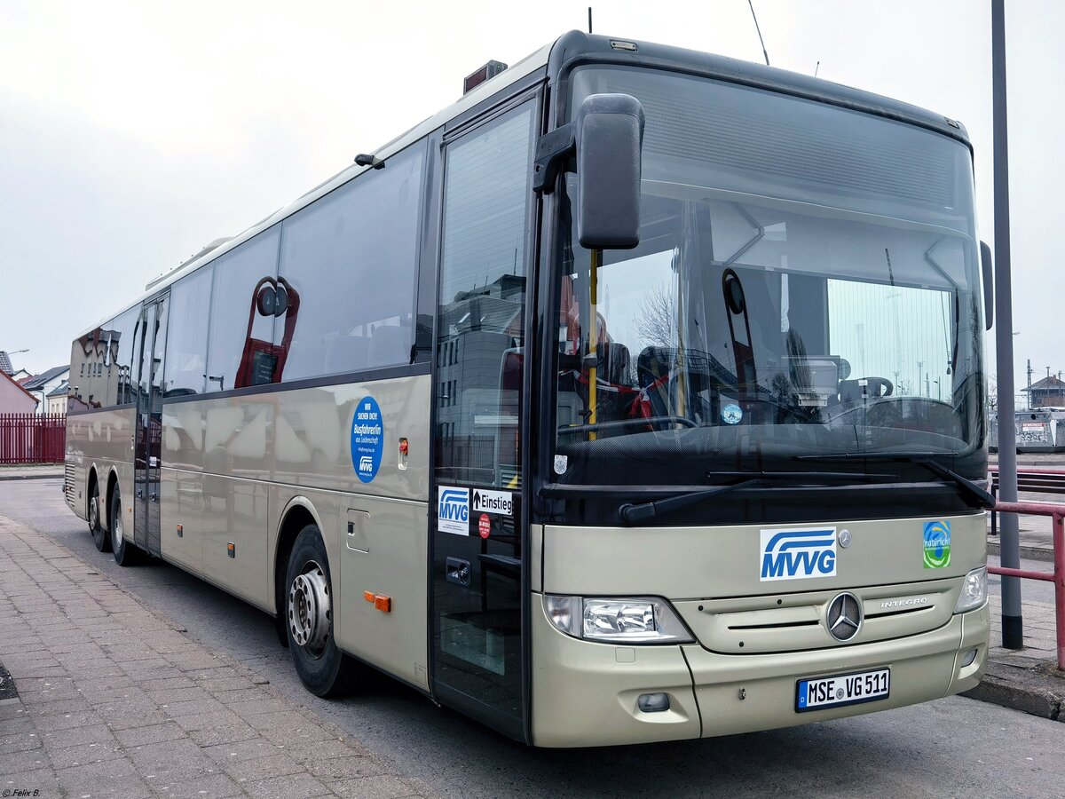 Mercedes Integro der MVVG (ex ÖBB-Postbus) in Neubrandenburg.