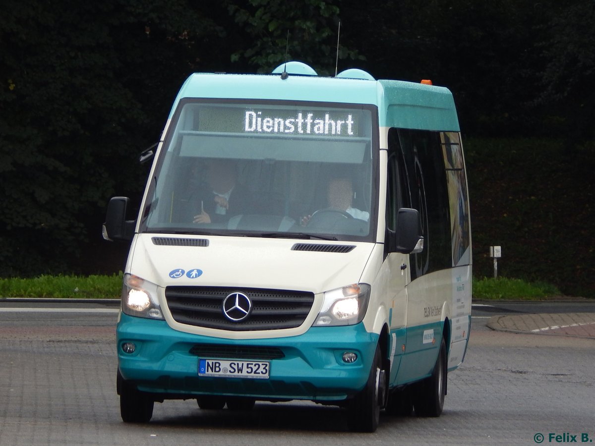 Mercedes Sprinter der Neubrandenburger Verkehrsbetriebe in Neubrandenburg.