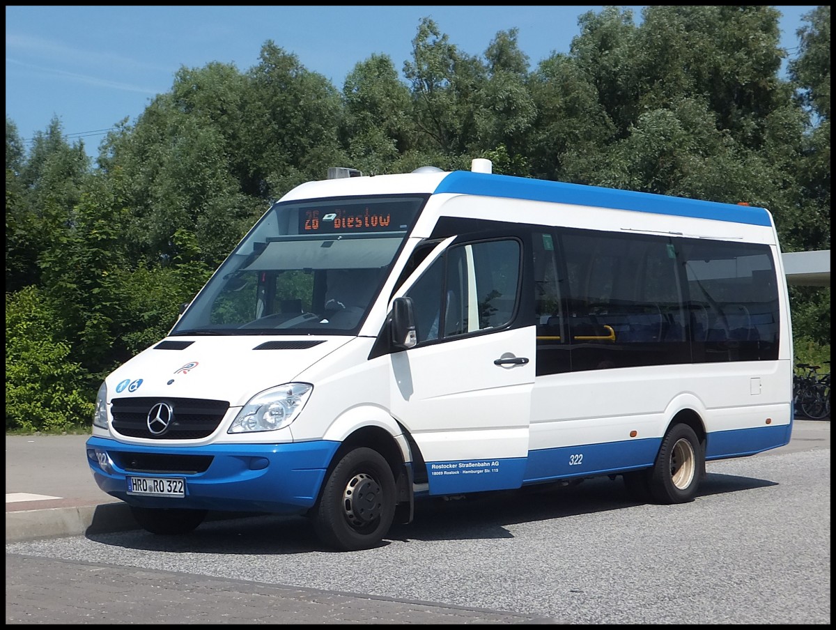 Mercedes Sprinter der Rostocker Straenbahn AG in Rostock.