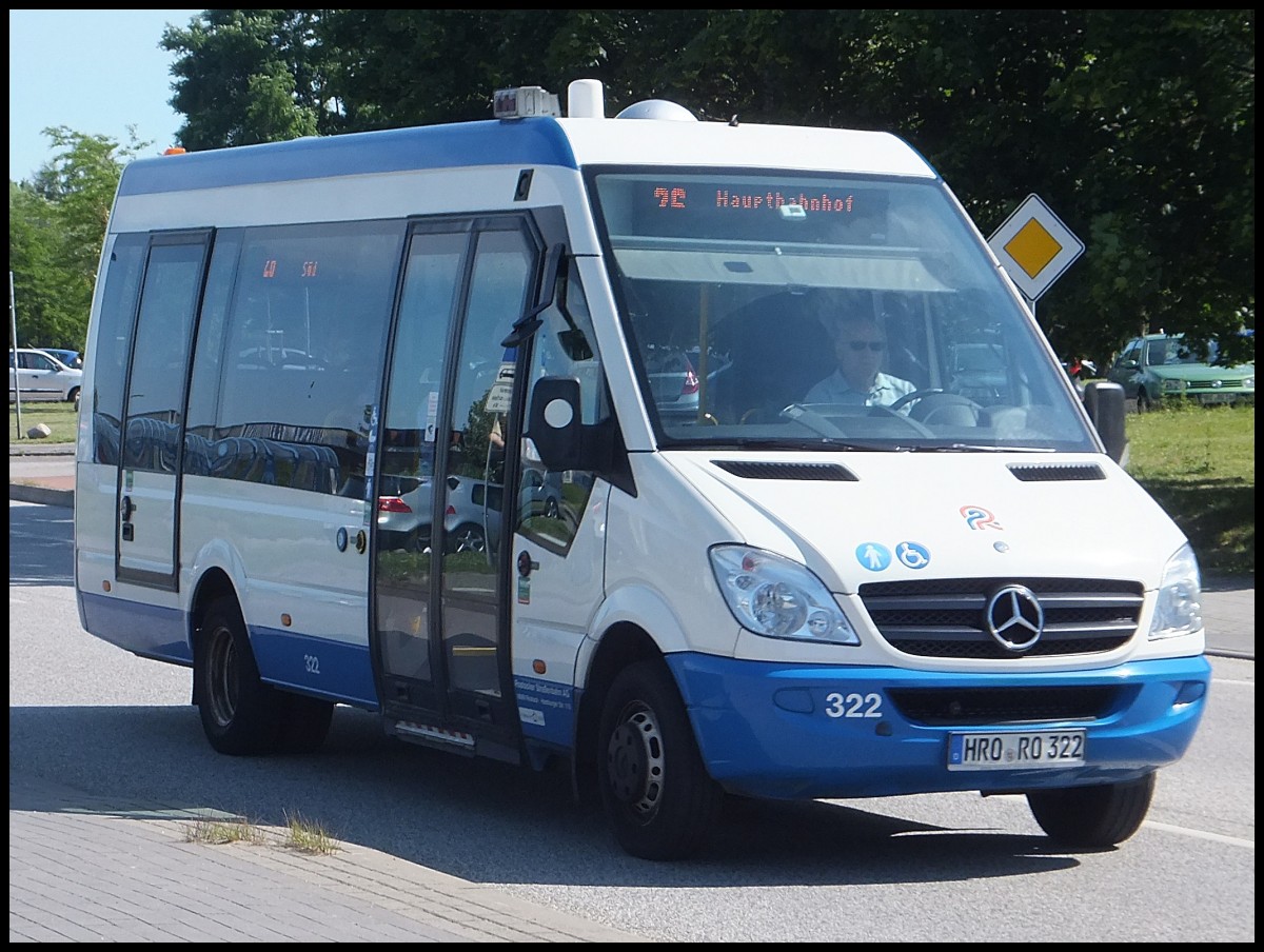 Mercedes Sprinter der Rostocker Straenbahn AG in Rostock.