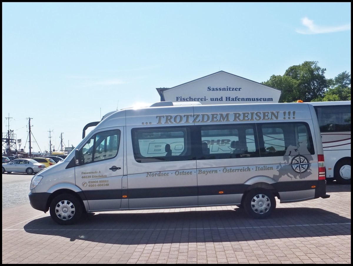 Mercedes Sprinter von Trotzdem Reisen aus Deutschland im Stadthafen Sassnitz.