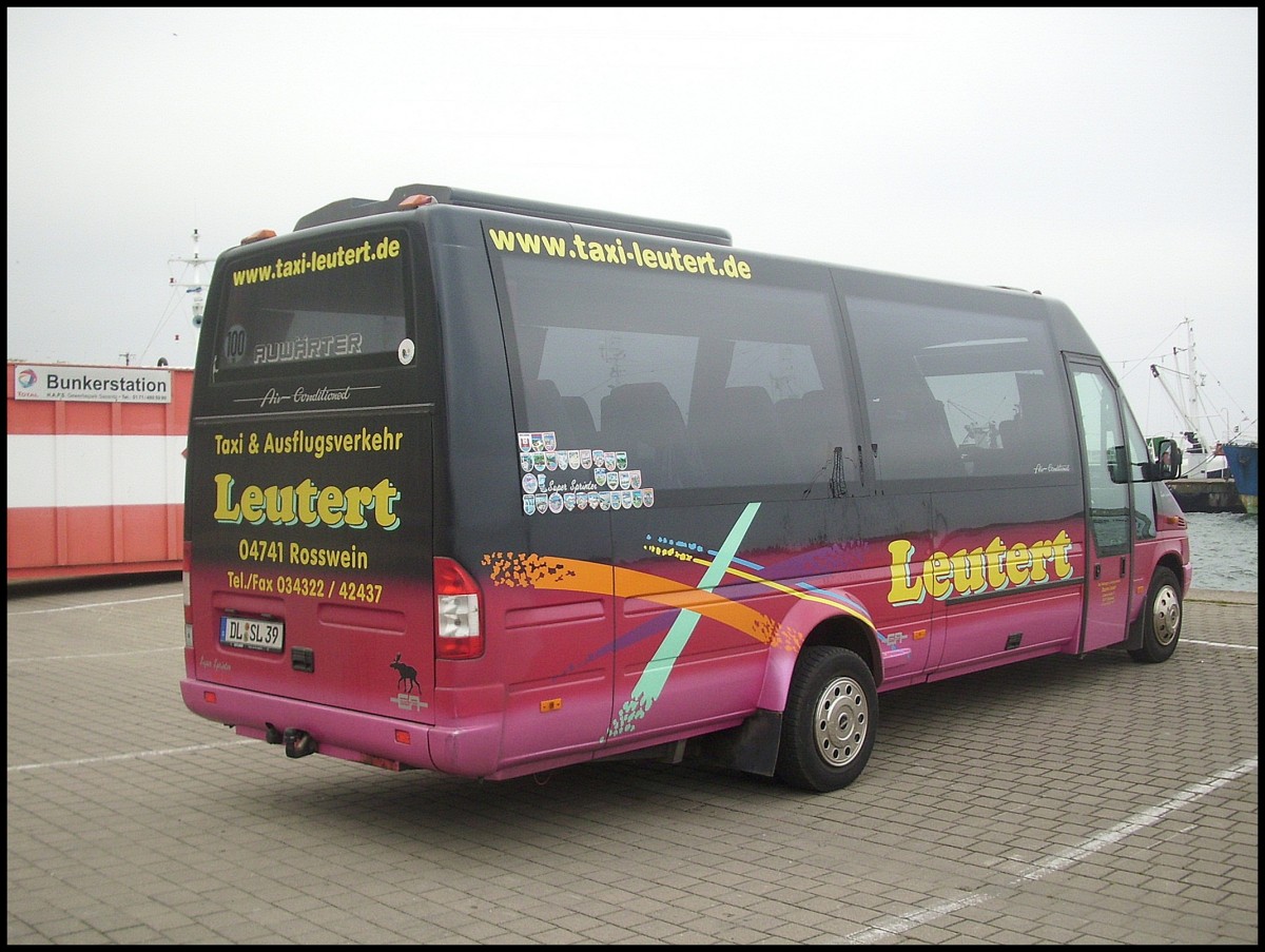 Mercedes Super Sprinter von Leutert aus Deutschland im Stadthafen Sassnitz.