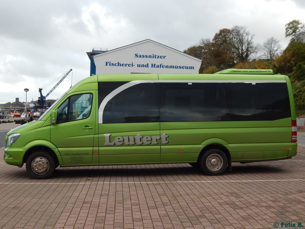 Mercedes Super Sprinter von Leutert aus Deutschland im Stadthafen Sassnitz.