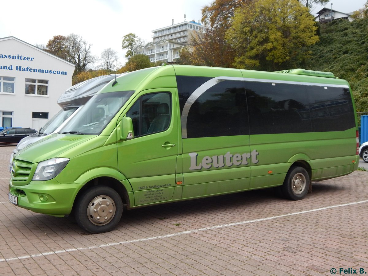 Mercedes Super Sprinter von Leutert aus Deutschland im Stadthafen Sassnitz.