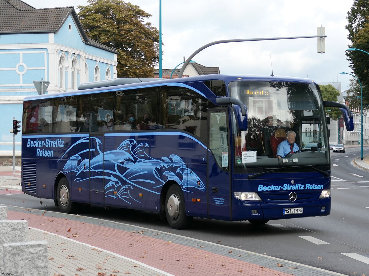 Mercedes Tourismo von Becker-Strelitz Reisen aus Deutschland in Neubrandenburg.