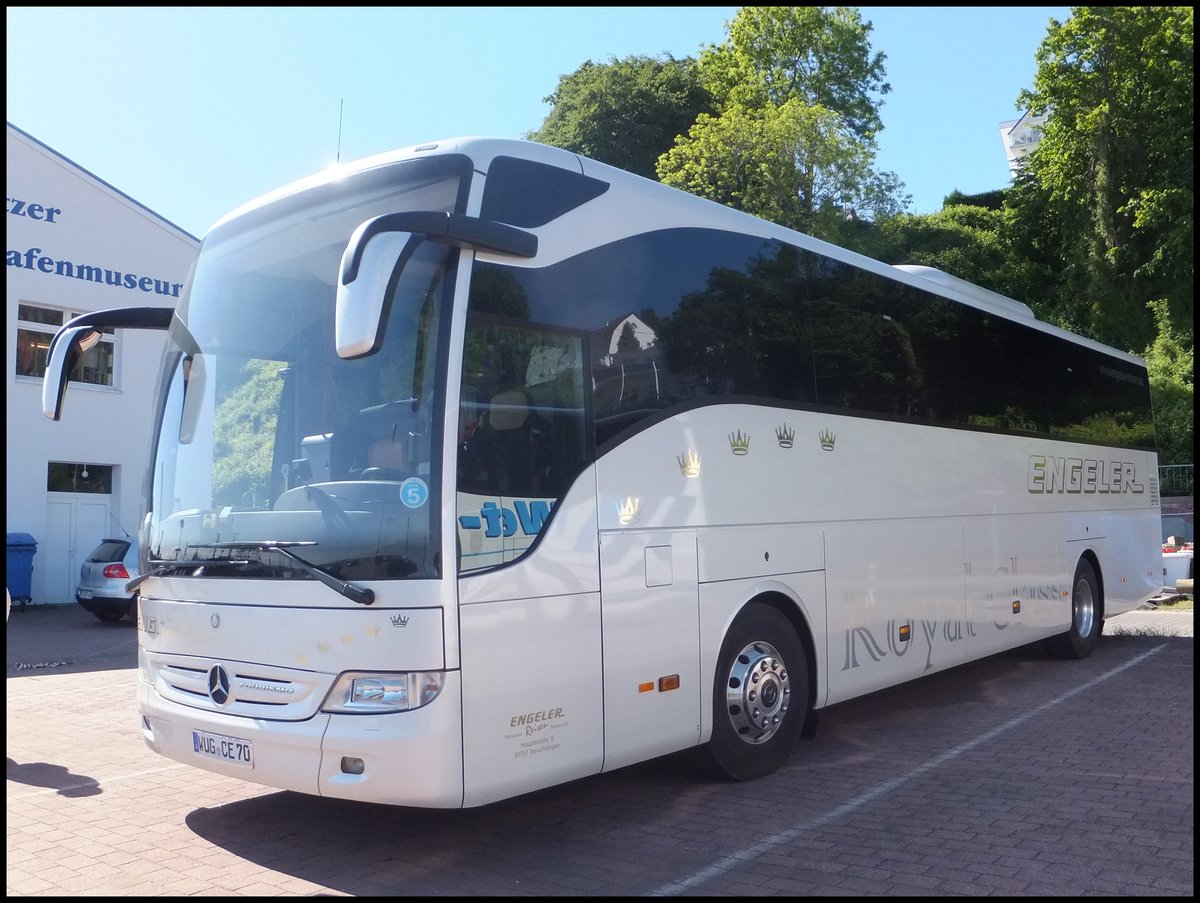 Mercedes Tourismo von Engeler aus Deutschland im Stadthafen Sassnitz.