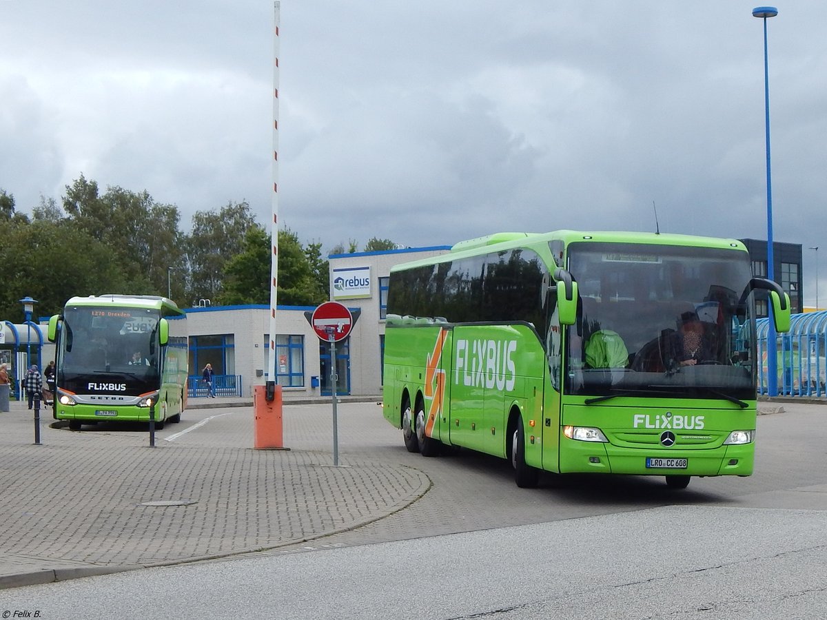 Mercedes Tourismo von Flixbus/Joost's aus Deutschland in Rostock. 