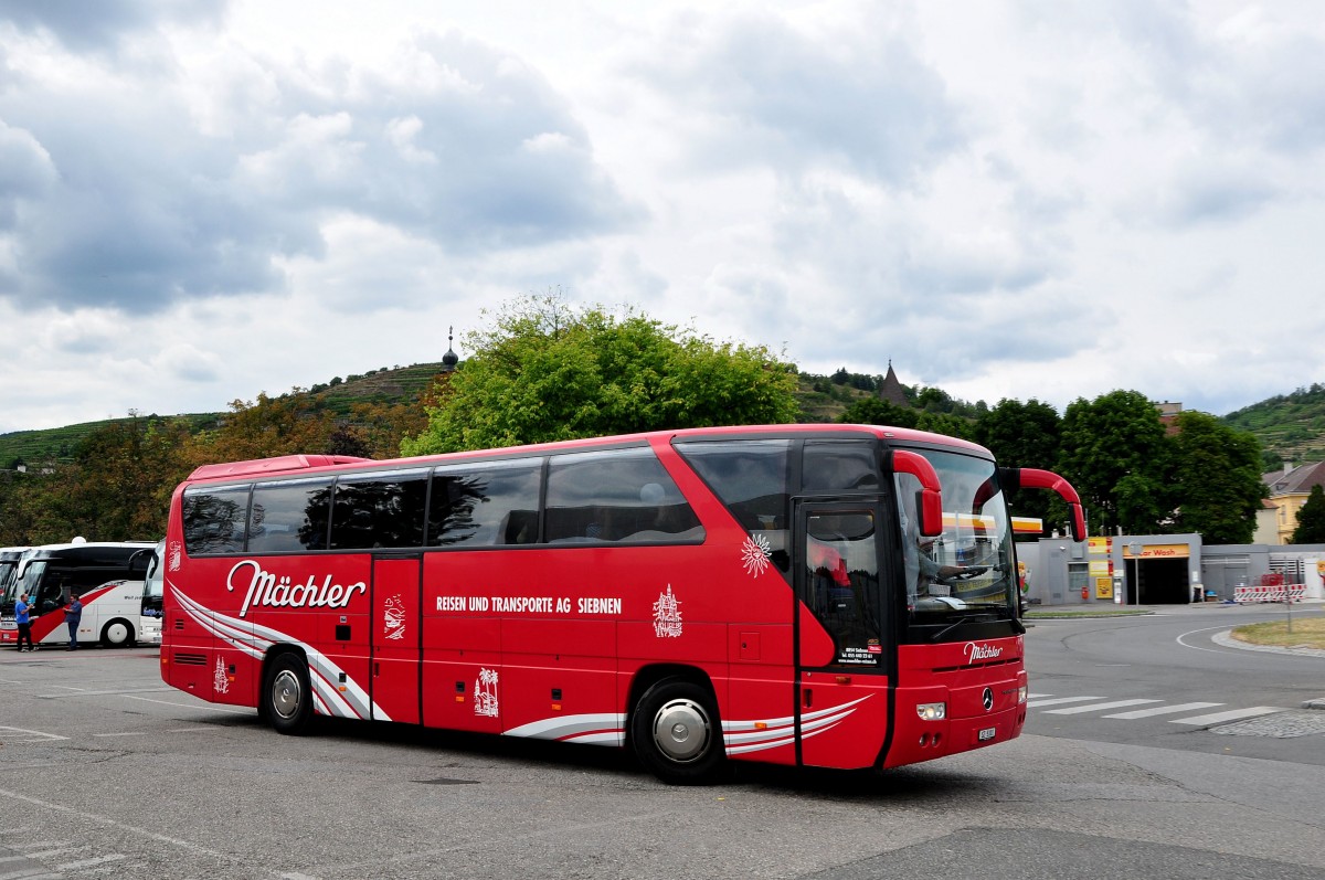 Mercedes Tourismo von Mchler aus der Schweiz in Krems gesehen.