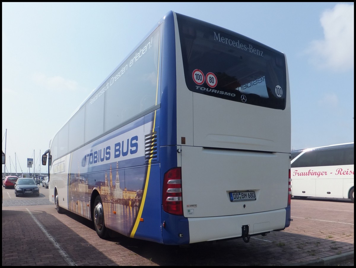 Mercedes Tourismo von Mbius/Weltenbummler aus Deutschland im Stadthafen Sassnitz.