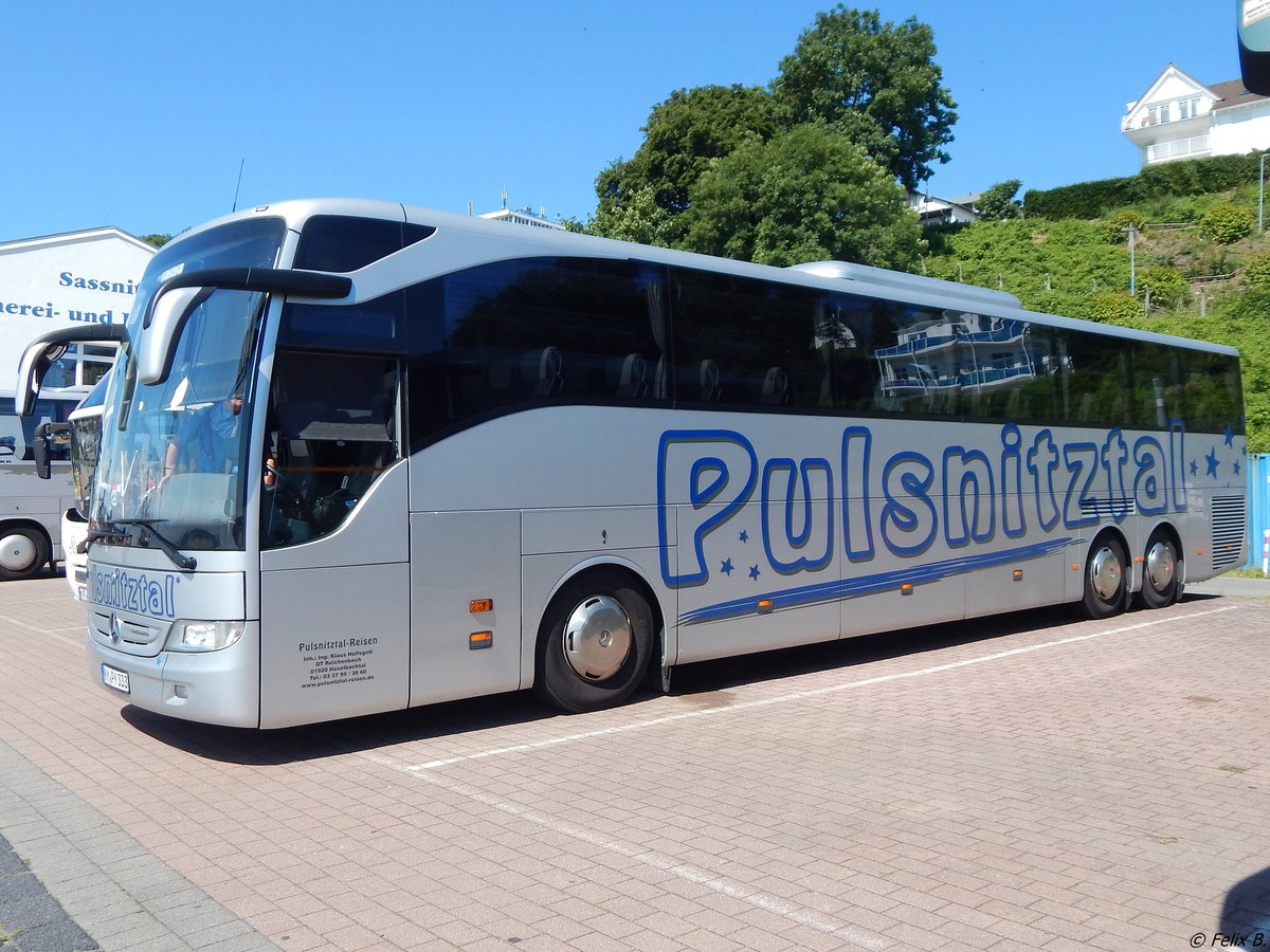 Mercedes Tourismo von Pulsnitztal-Reisen aus Deutschland im Stadthafen Sassnitz.