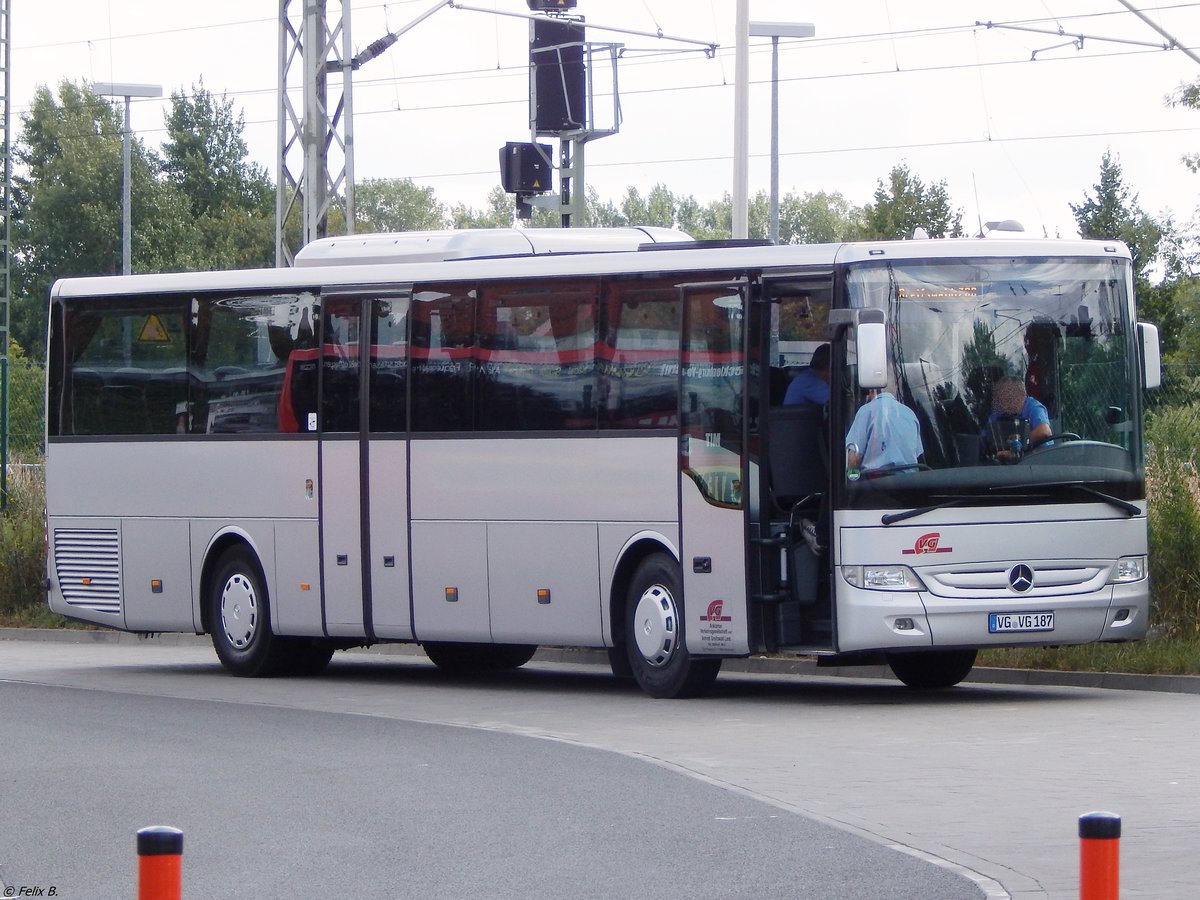 Mercedes Tourismo RH der Anklamer Verkehrsgesellschaft in Greifswald.