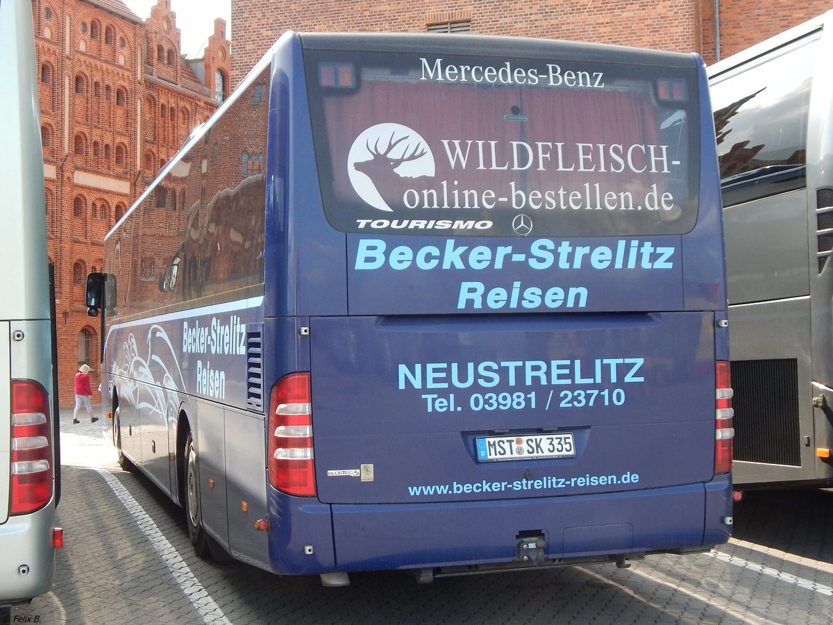 Mercedes Tourismo RH von Becker-Strelitz Reisen aus Deutschland in Stralsund.