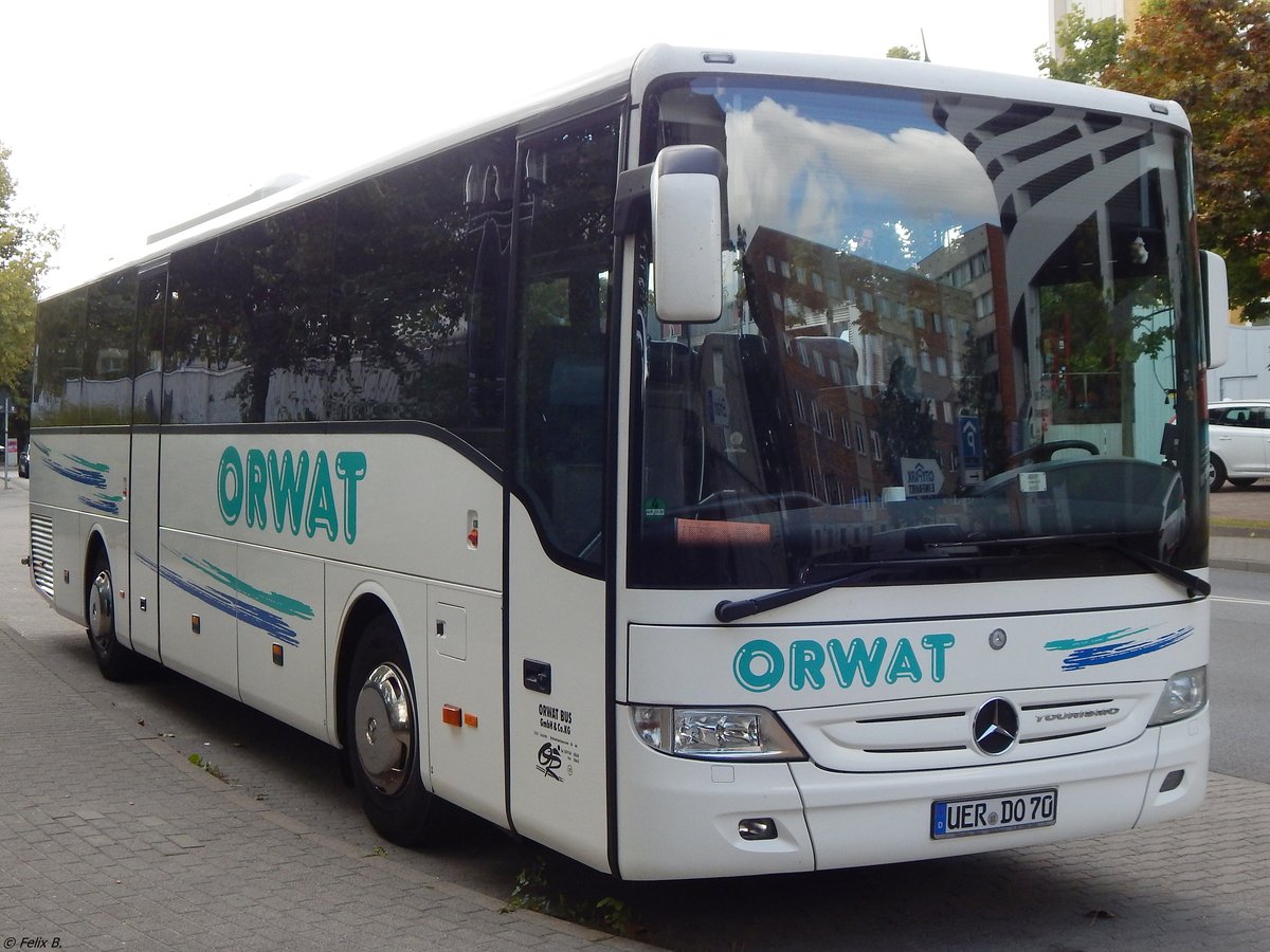 Mercedes Tourismo RH von Orwat aus Deutschland in Neubrandenburg.