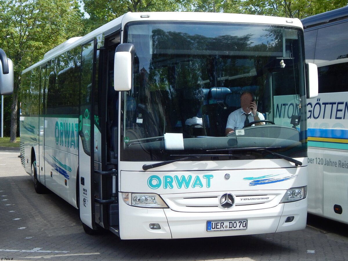 Mercedes Tourismo RH von Orwat aus Deutschland in Waren. 