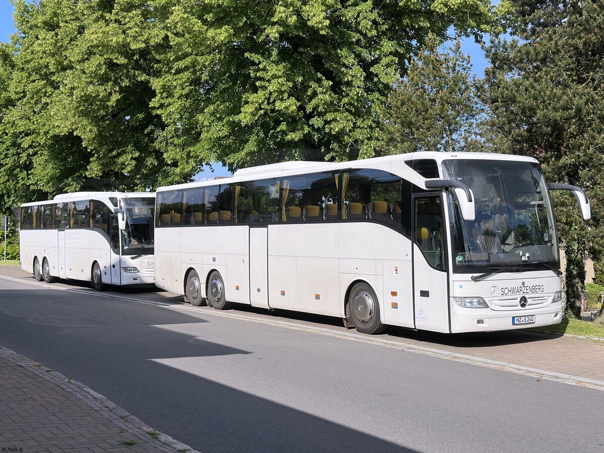 Mercedes Tourismo von Schwarzenberg aus Deutschland (ex Hassis Reisen und ex BVB.net) in Plau am See.