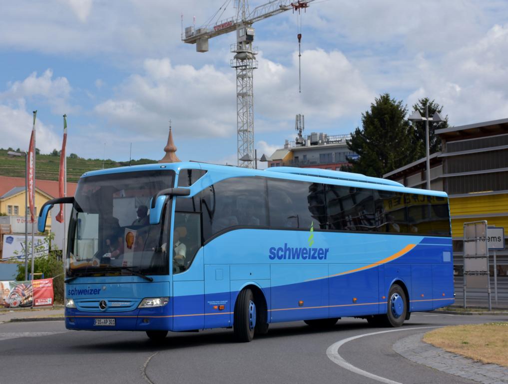 Mercedes Tourismo von Schweizer Reisen aus der BRD 06/2017 in Krems.