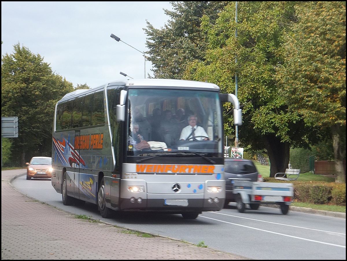 Mercedes Tourismo von Weinfurtner aus Deutschland in Sassnitz.