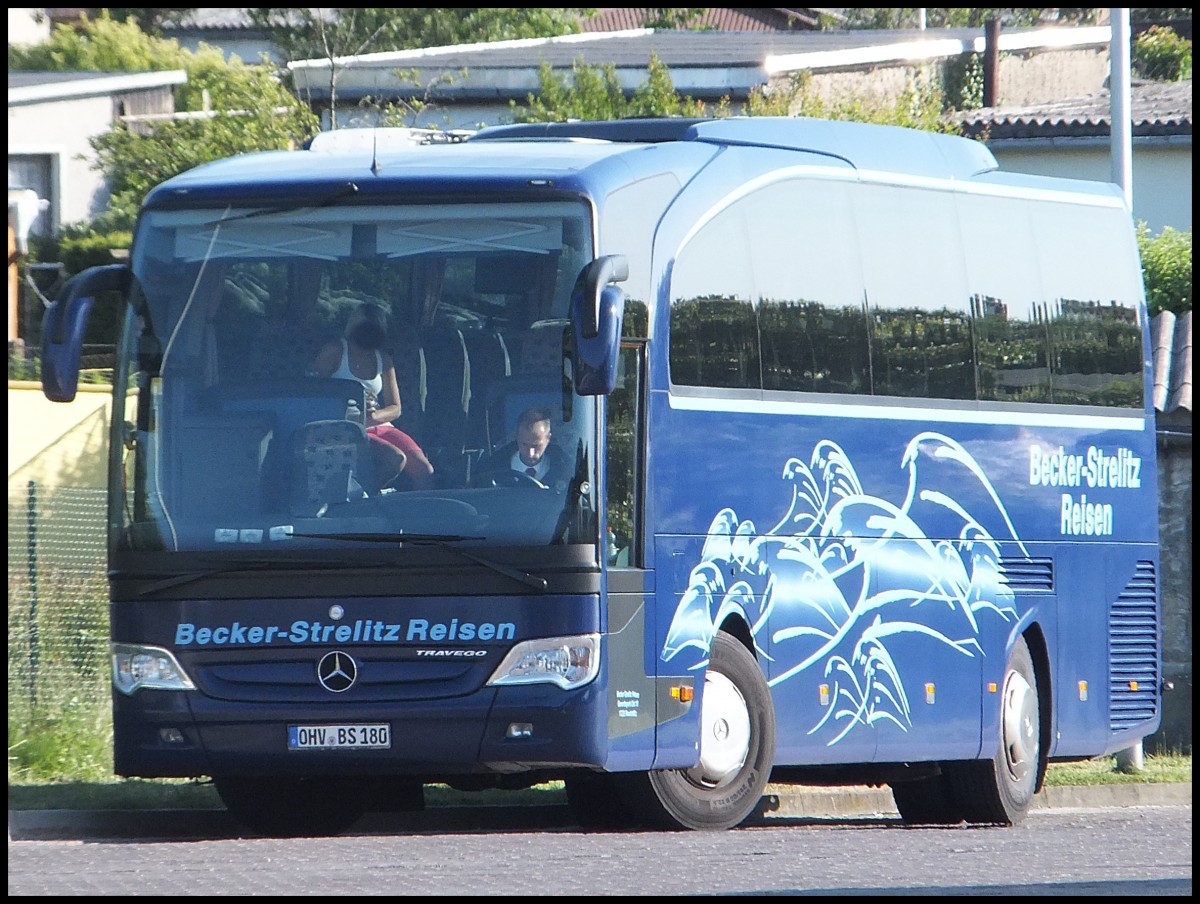 Mercedes Travego von Becker-Strelitz Reisen aus Deutschland in Bergen.