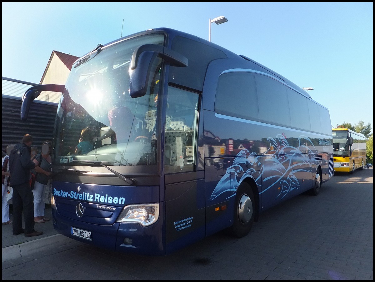 Mercedes Travego von Becker-Strelitz Reisen aus Deutschland in Bergen.