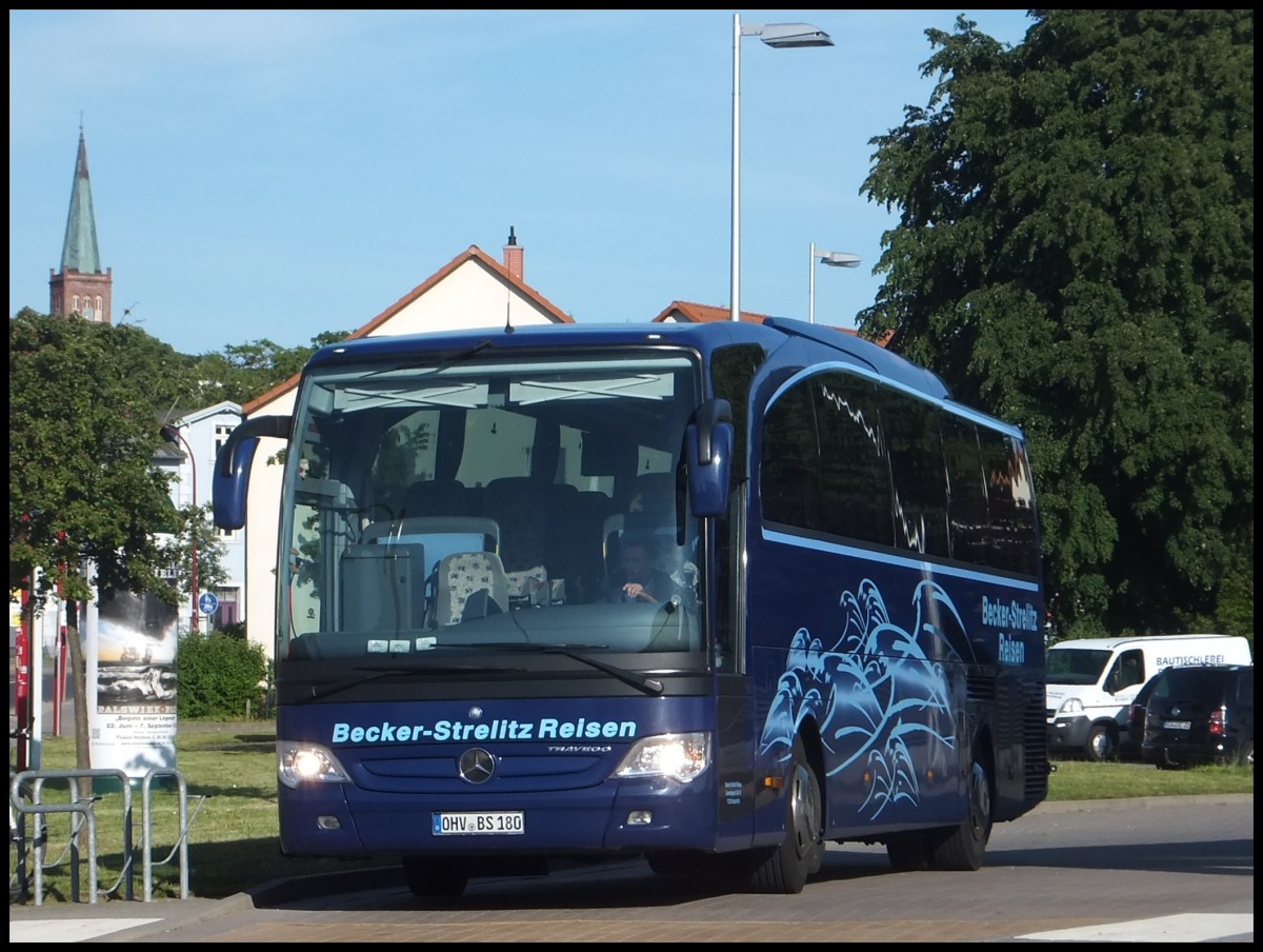 Mercedes Travego von Becker-Strelitz Reisen aus Deutschland in Bergen.