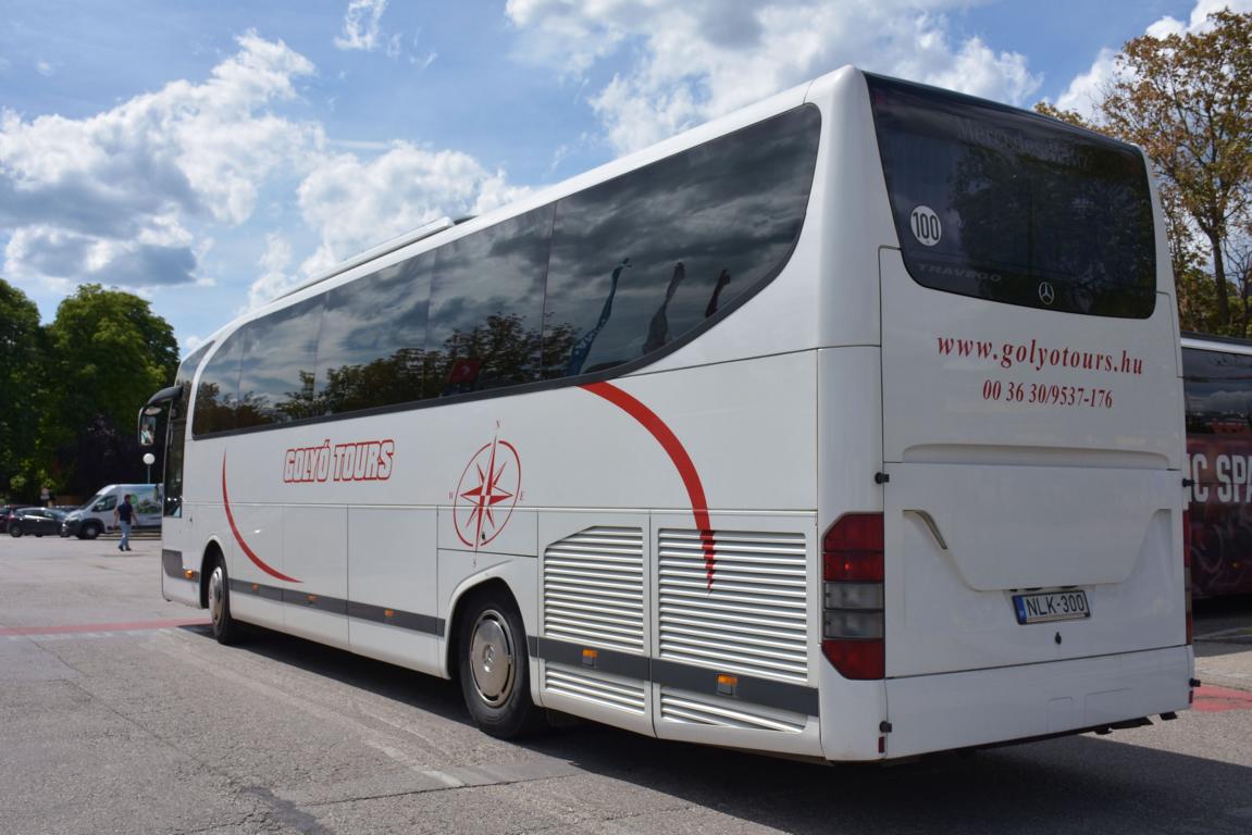 Mercedes Travego von Golyo Tours aus Ungarn 2017 in Krems.