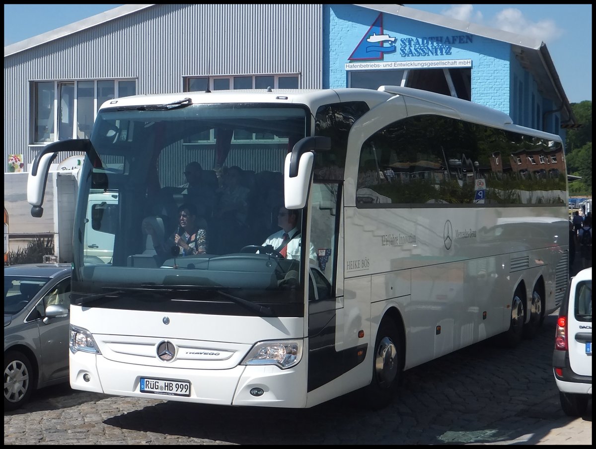 Mercedes Travego von Heike Bös aus Deutschland im Stadthafen Sassnitz.