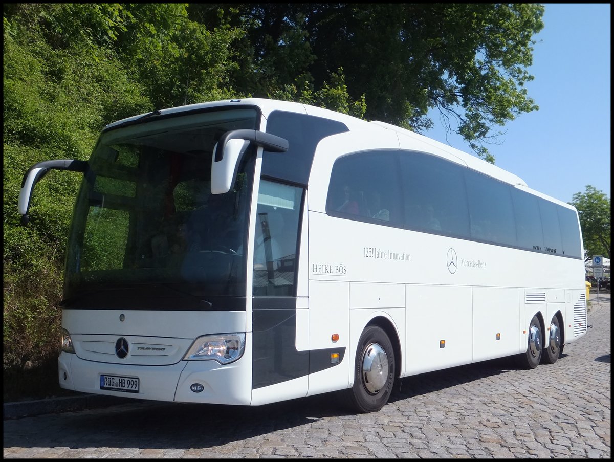 Mercedes Travego von Heike Bös aus Deutschland im Stadthafen Sassnitz.