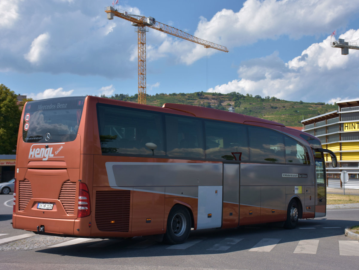 Mercedes Travego von Hengl Reisen aus der BRD 2017 in Krems.