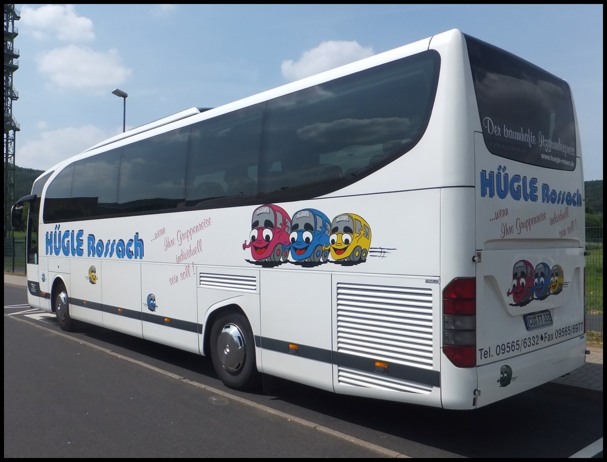 Mercedes Travego von Hgle Rossach aus Deutschland vor dem Kalibergwerk in Merkers.