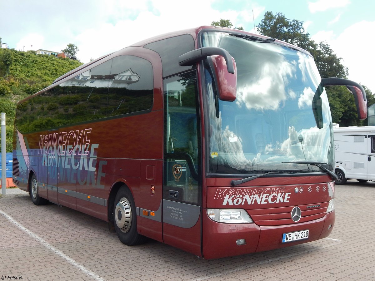 Mercedes Travego von Könnecke-Reisen aus Deutschland im Stadthafen Sassnitz.