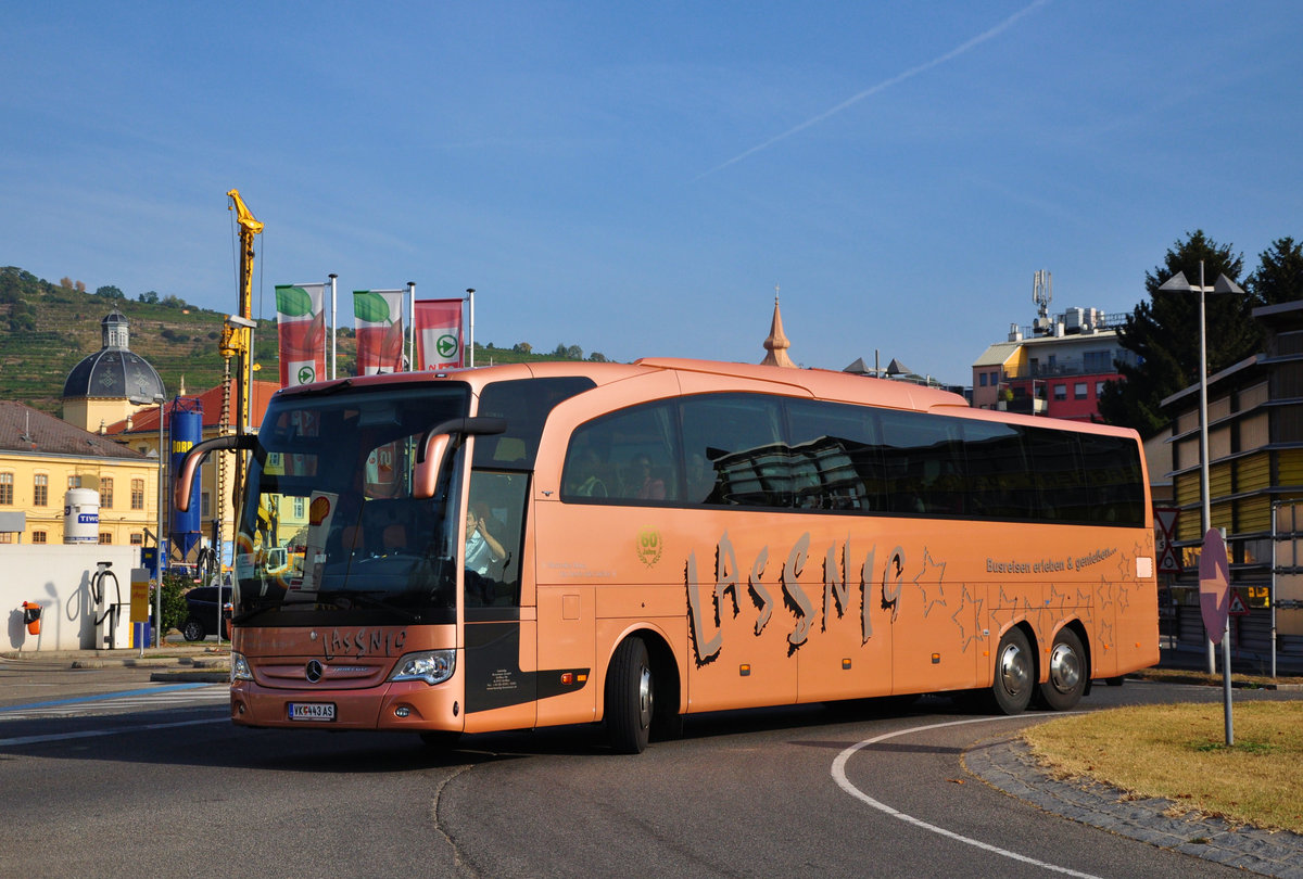 Mercedes Travego von LASSNIG Busreisen aus sterreich in Krems.