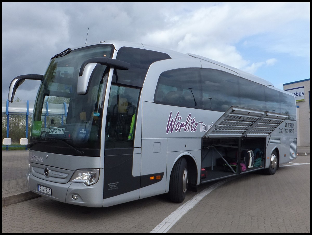 Mercedes Travego von MeinFernBus/Wrlitz Tourist aus Deutschland in Rostock.