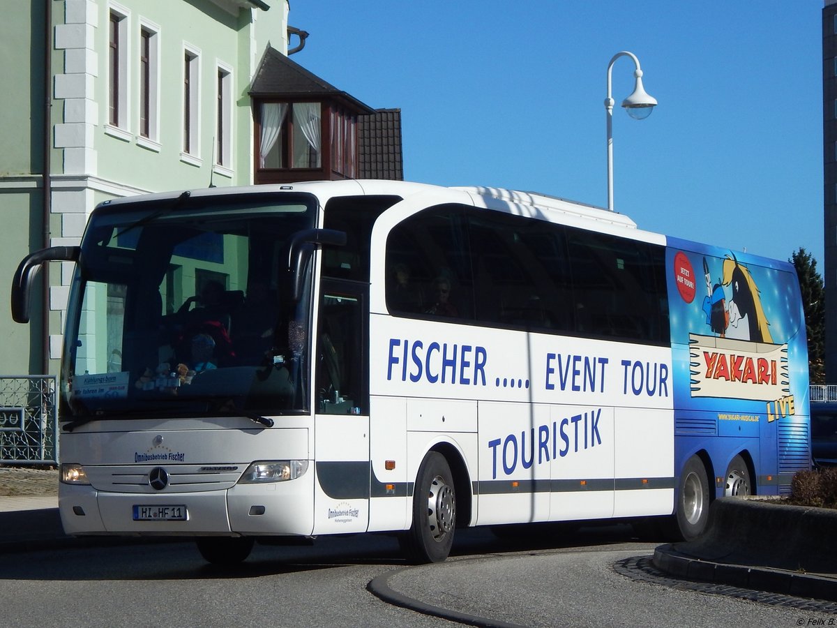 Mercedes Travego von Omnibusbetrieb Fischer aus Deutschland in Sassnitz. 