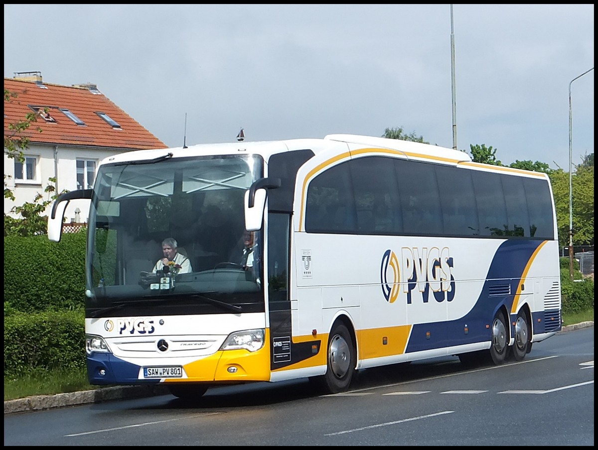 Mercedes Travego von PVGS Salzwedel aus Deutschland in Sassnitz.