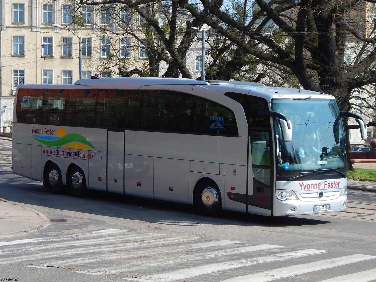 Mercedes Travego von Schorfheide Touristik aus Deutschland in Stettin.