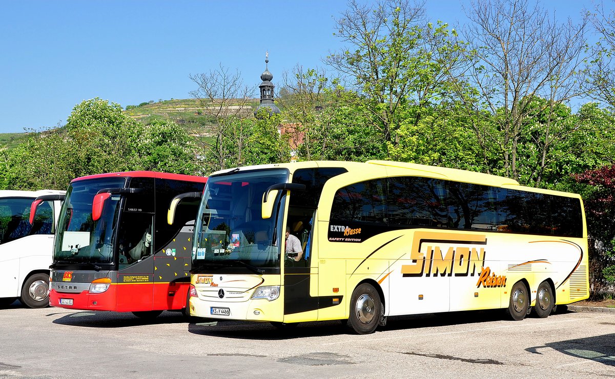 Mercedes Travego von Simon Reisen aus der BRD in Krems gesehen.