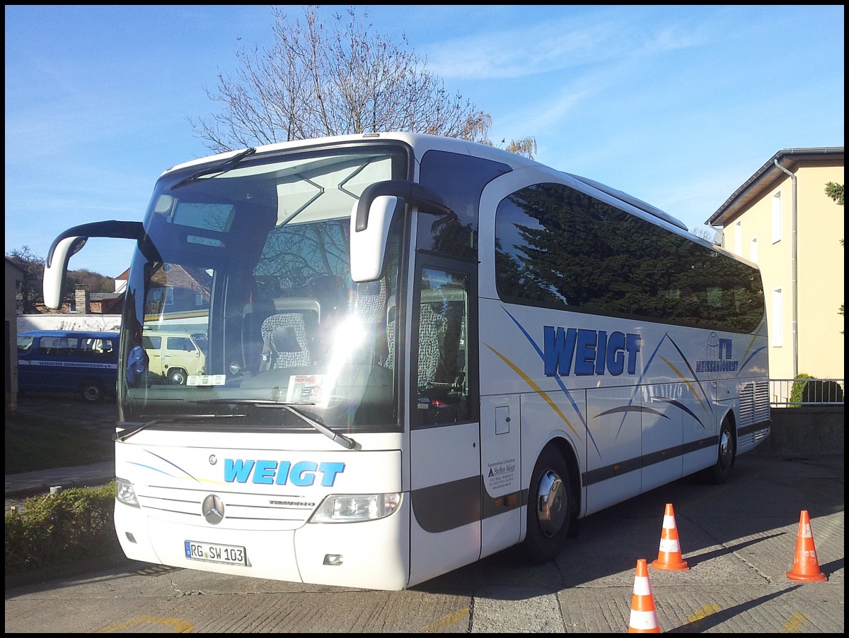 Mercedes Travego von Weigt aus Deutschland in Sassnitz.