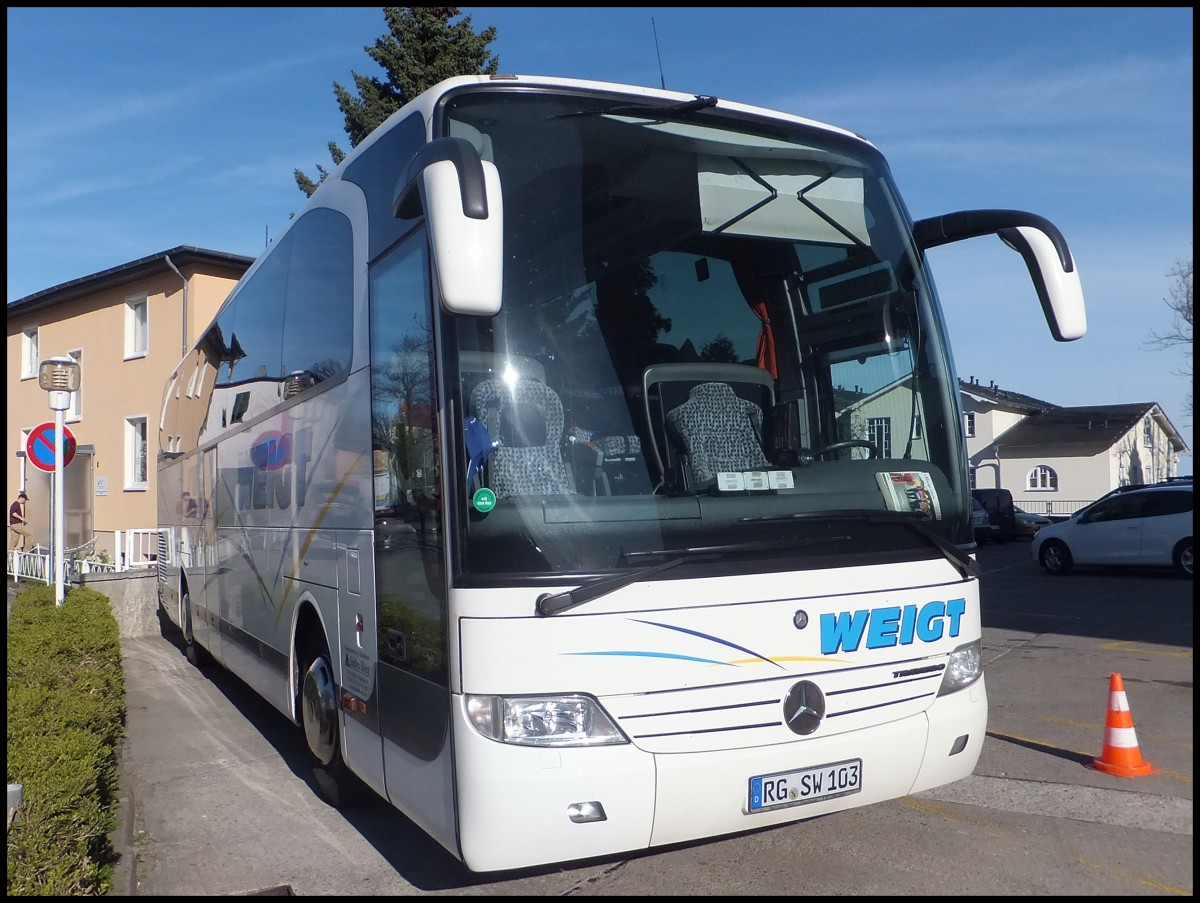 Mercedes Travego von Weigt aus Deutschland in Sassnitz.