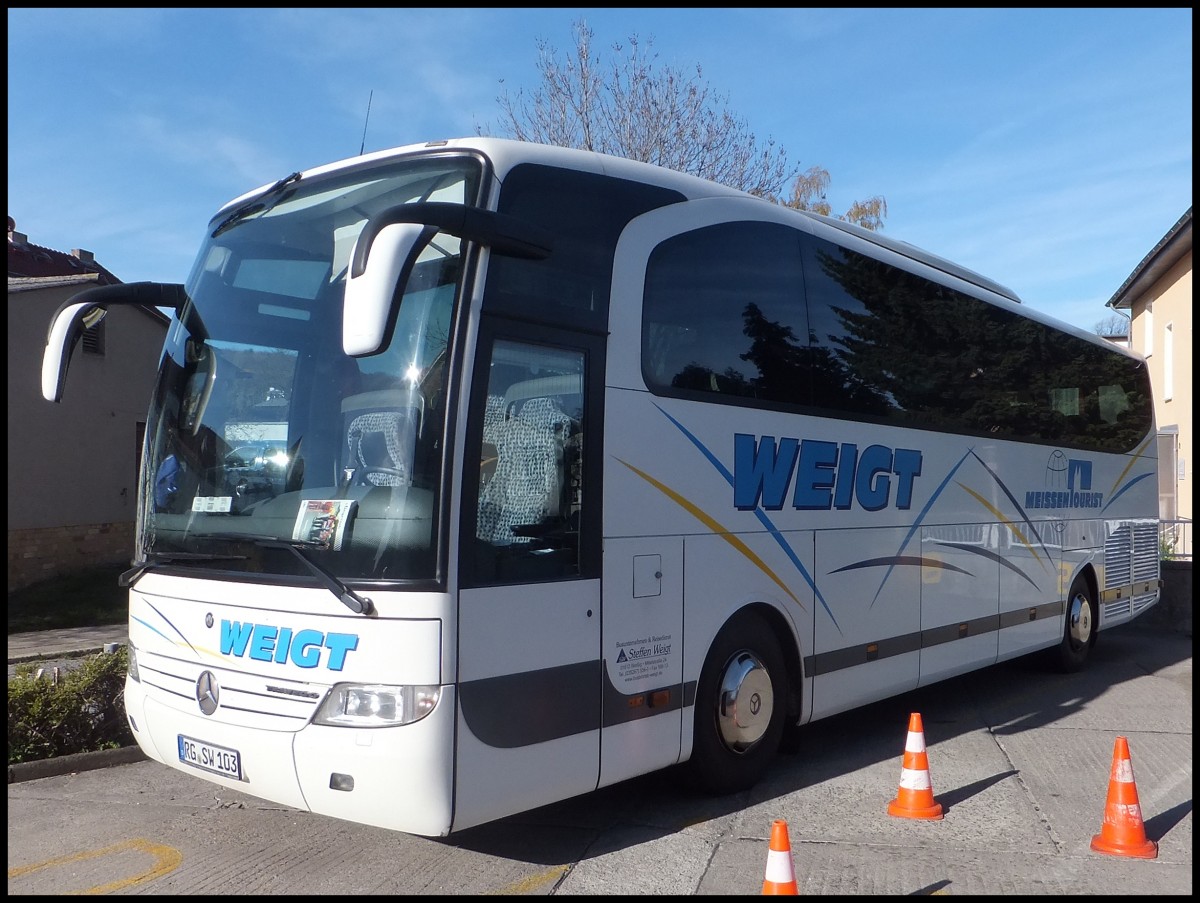 Mercedes Travego von Weigt aus Deutschland in Sassnitz.