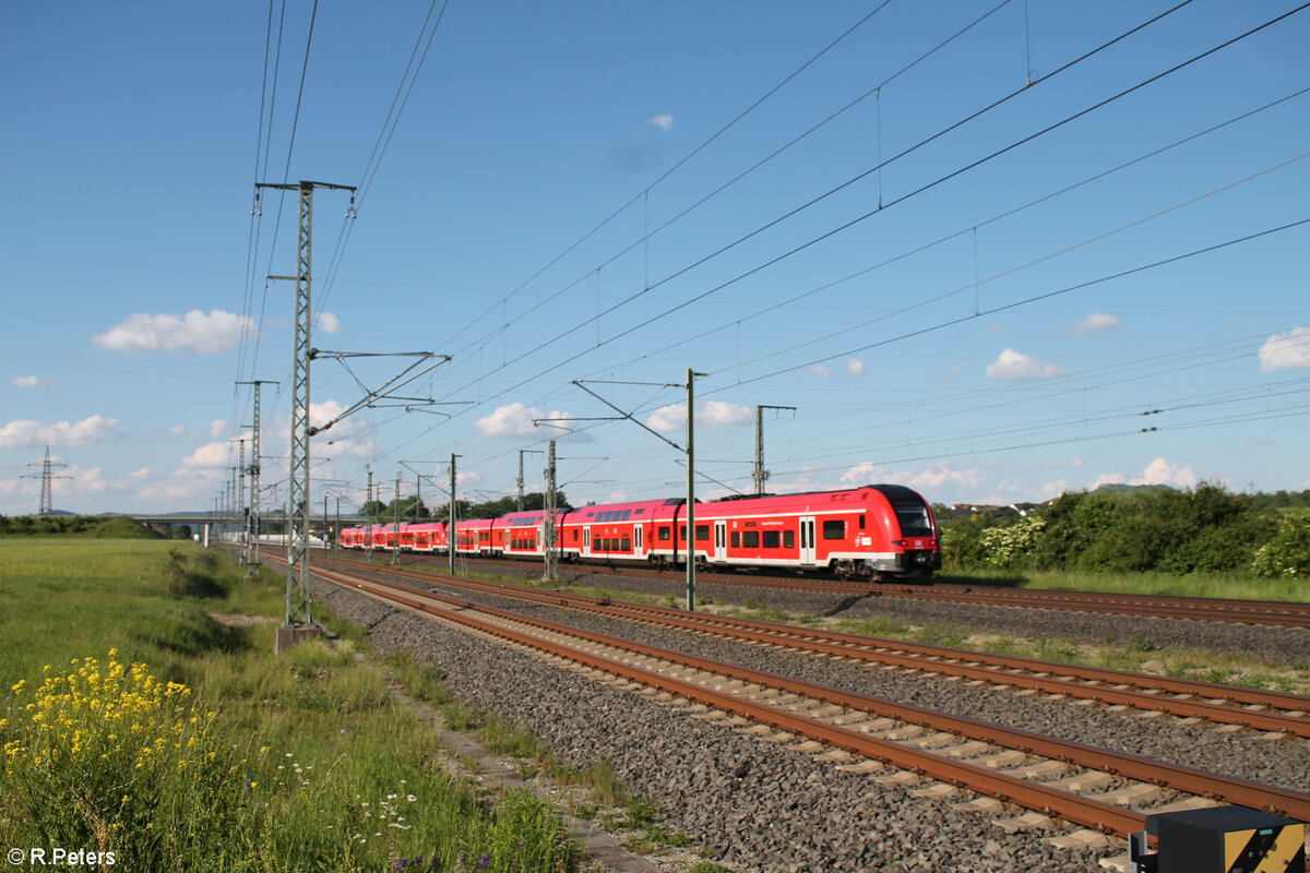 Nachschuss auf 1462 044 als RE 14 4972 N�rnberg - Coburg bei Ebersfeld. 20.05.24