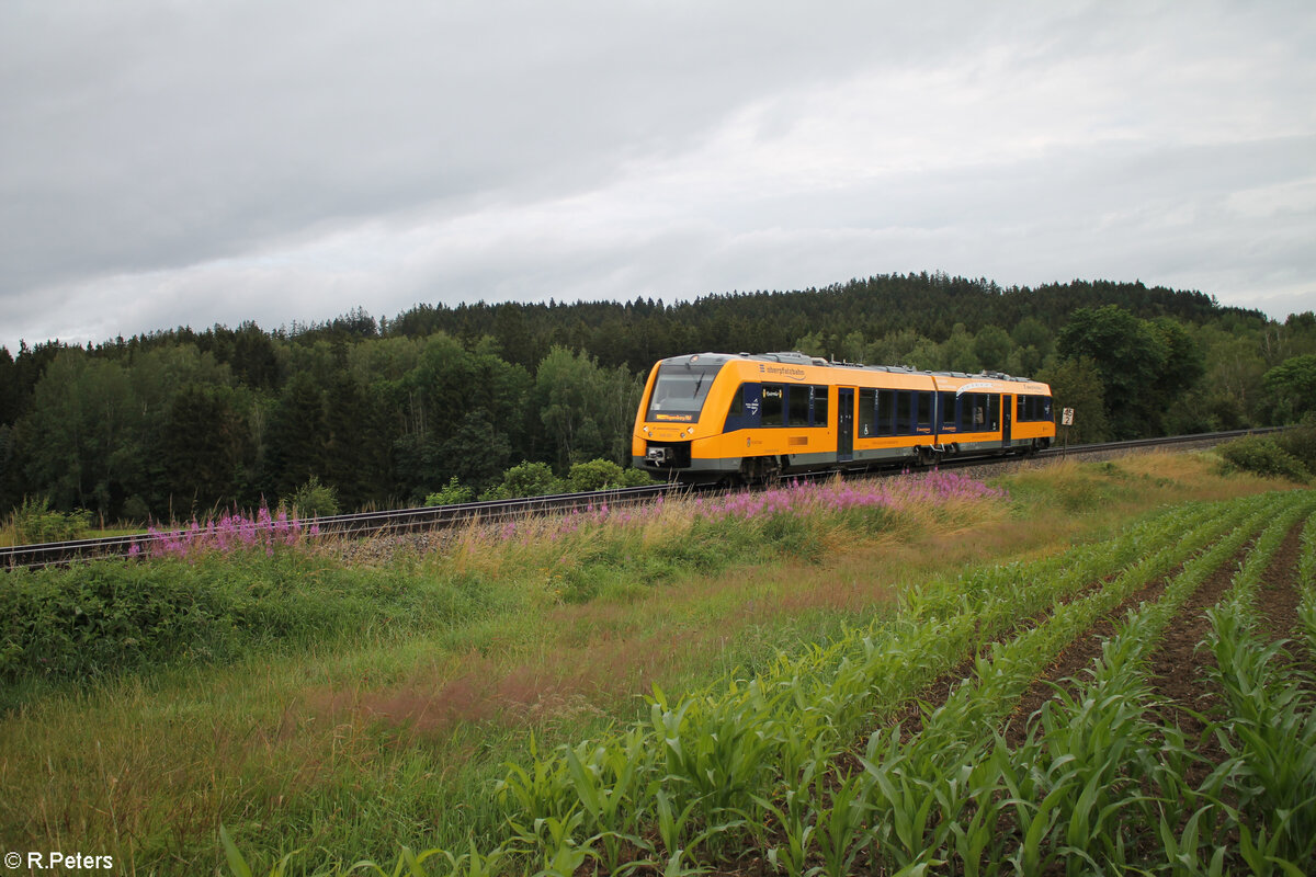 Nachschuss auf 1648 205 als OPB RB 23 79706 Regensburg - Marktredwitz bei Lengenfeld. 07.07.24